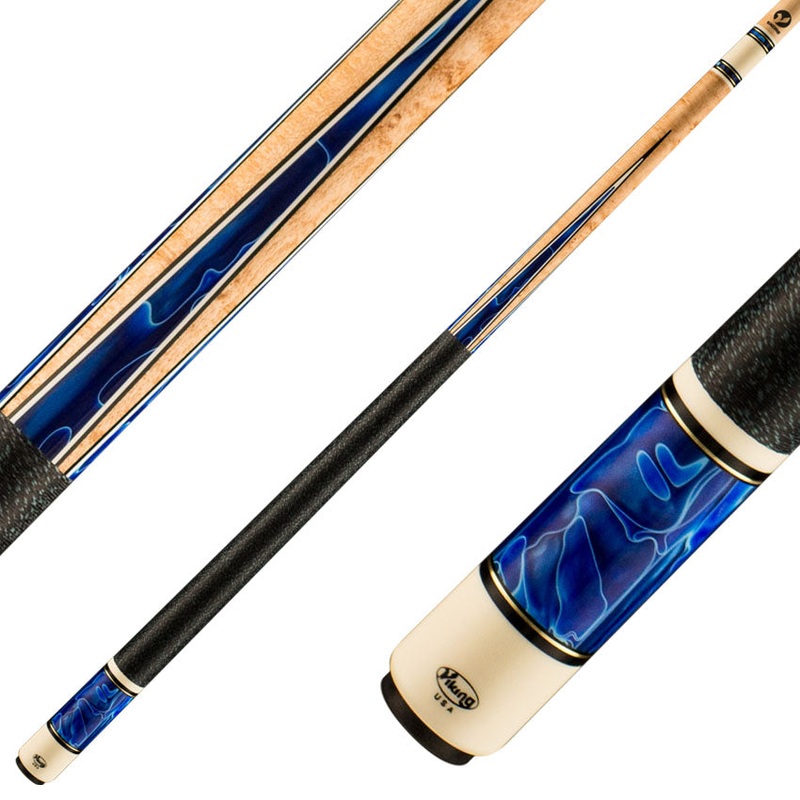 Viking TW0604 Twilight Series Play Cue – Birdseye Maple with Cerulean Tide Premium Pearl