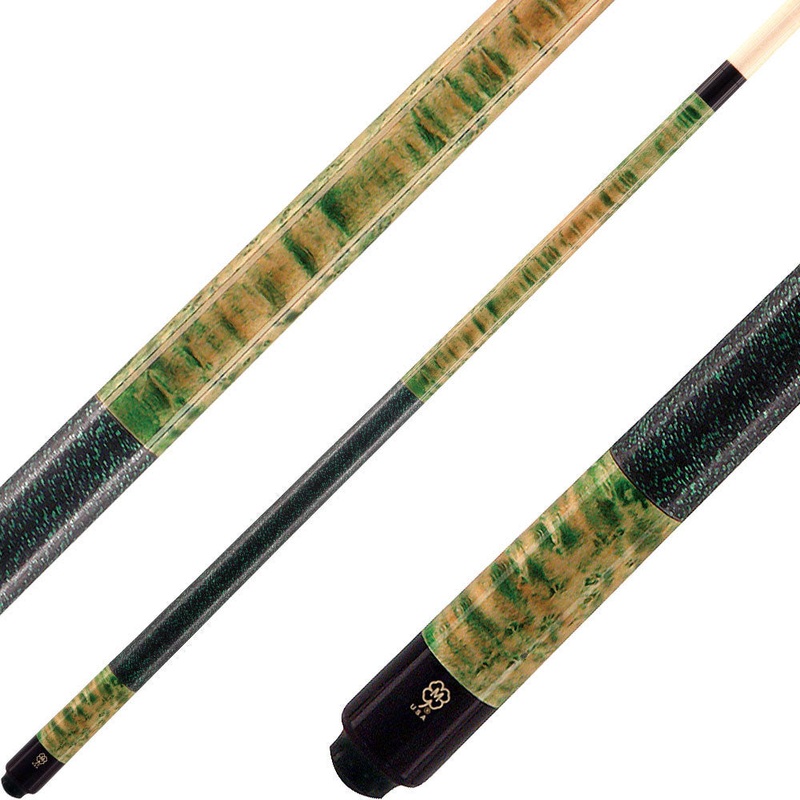 McDermott GS12 GS Series Cue – Double Wash Green and Natural Walnut