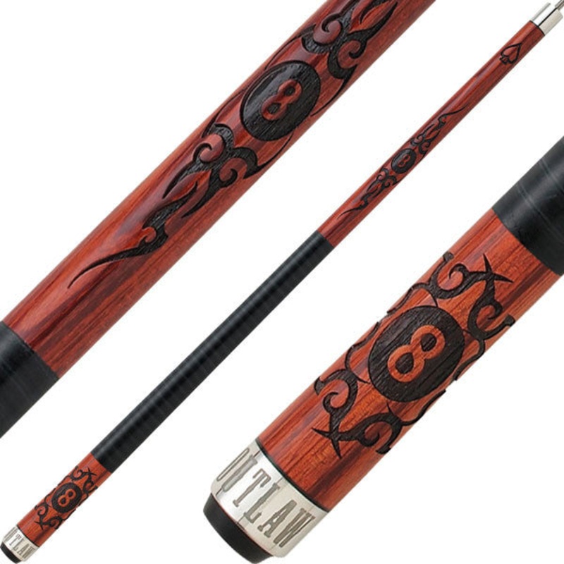 Outlaw OL20 Cues – Cherry Eight Ball Scroll