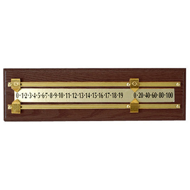 Wood and Brass Scoreboard – Dark Wood
