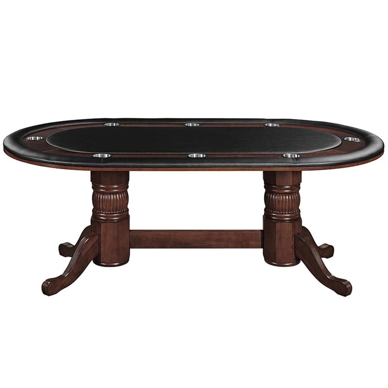 Ram Gameroom Poker Table with Dining Top 84″ Cappuccino