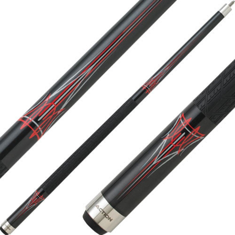 Action KRM03 Khrome Cue – Black with Red Pinstripe