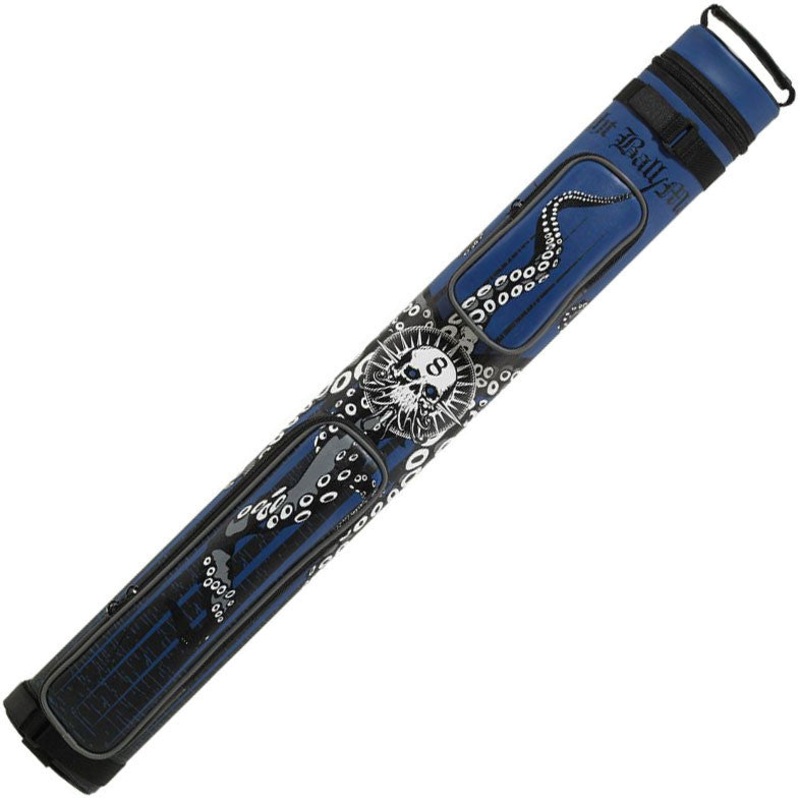 Eight Ball Mafia EBMC22J 2×2 Hard Cue Case Blue with Skull Octopus