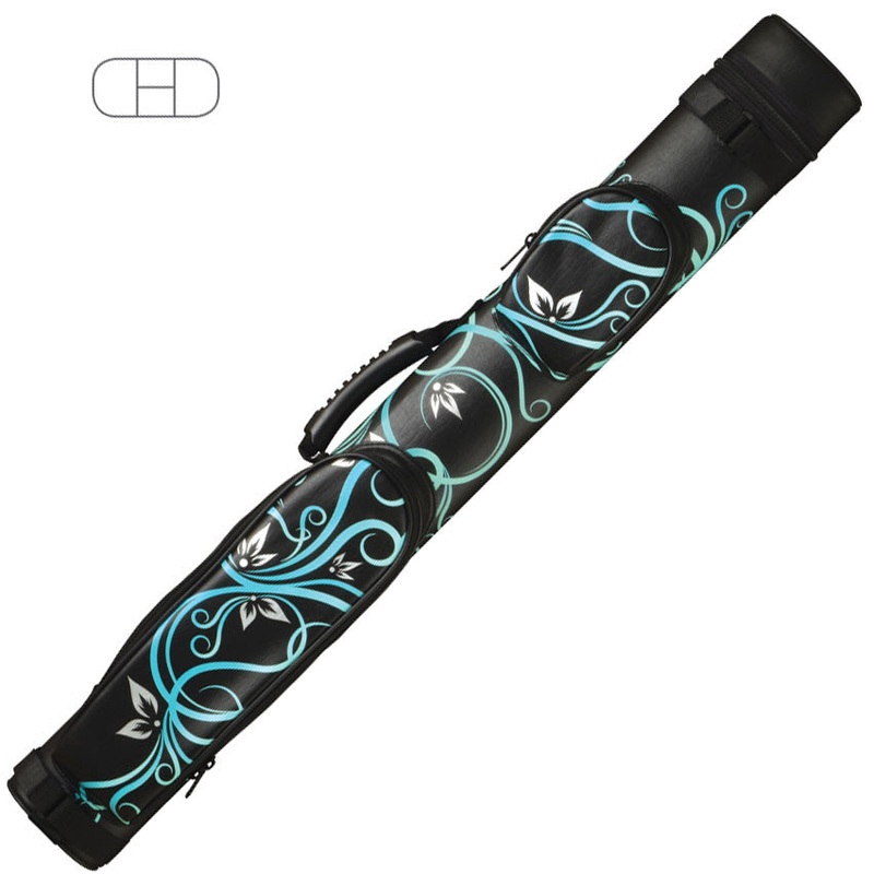 McDermott 750936 2 Butt x 2 Shaft Hard Designer Case – Blue Floral