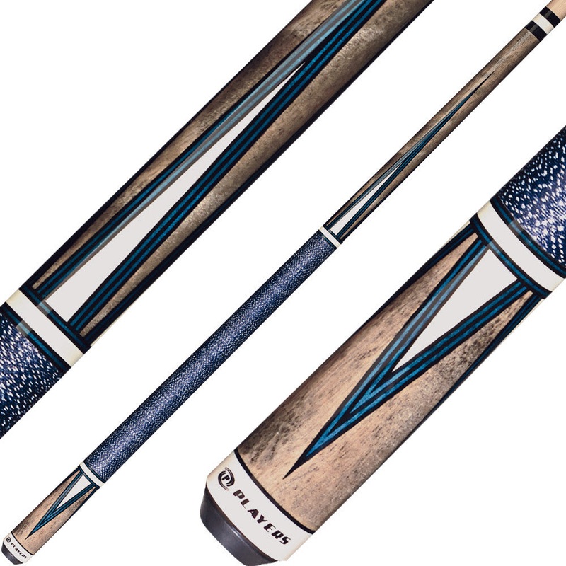 Players C-810 Classic Series Pool Cue – Smoke Grey with White Points