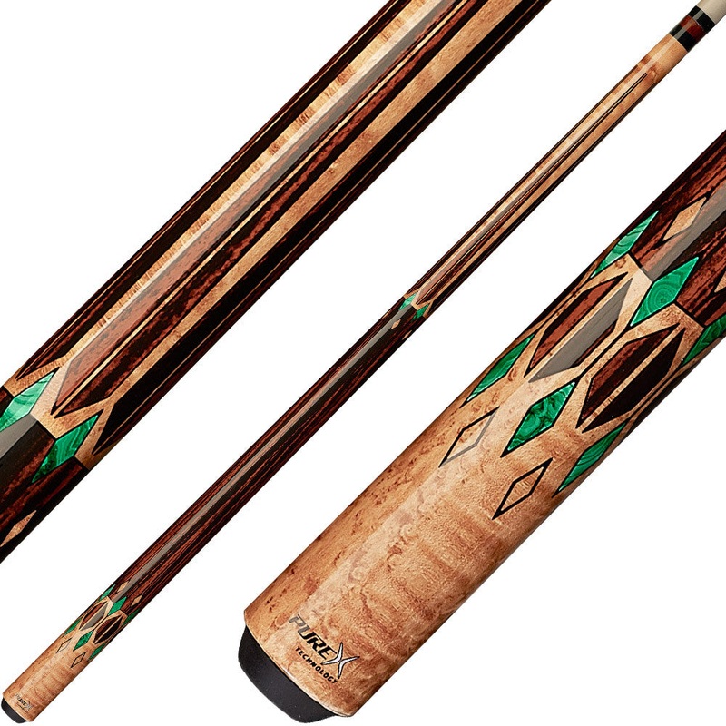 Pure X HXT72 Cue – Antique Stained Birdseye Maple with Split Floating Points