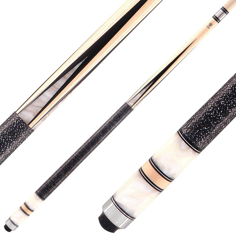 Star S25 Cue – Natural Maple with White Pearl and Black Points