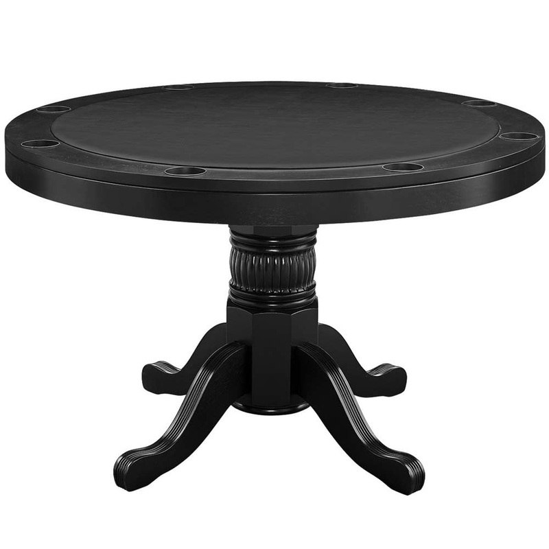 Ram Gameroom Poker Table 48″ 3 in 1 Game Table Black