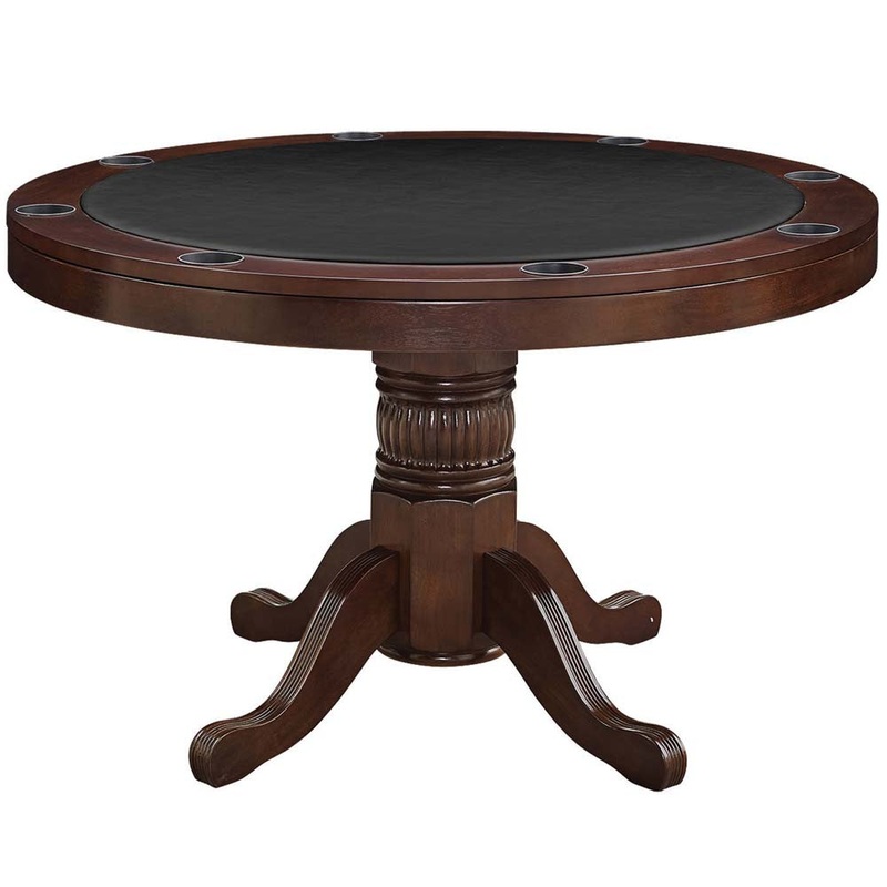Ram Gameroom Poker Table 48″ 3 in 1 Game Table Cappuccino