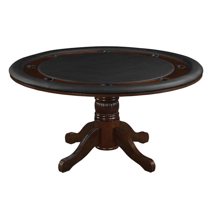 Ram Gameroom Poker Table Cappuccino 60″ 2 in 1 Game Table