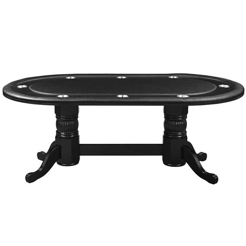 Ram Gameroom Poker Table with Dining Top 84″ Black