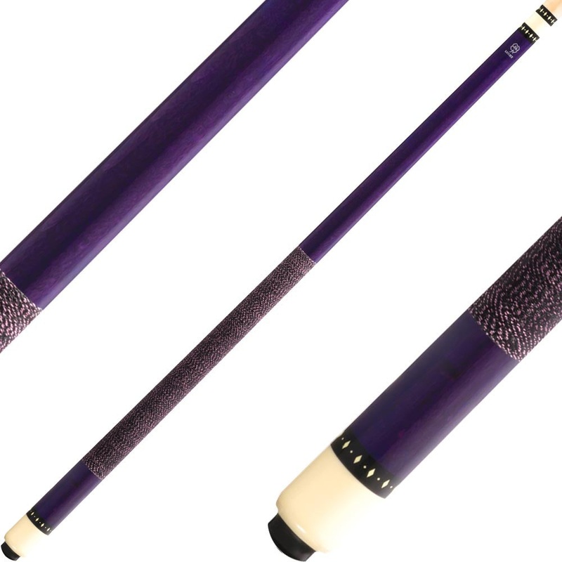 Lucky L71 Pool Cue – Purple Stain with Overlay Rings