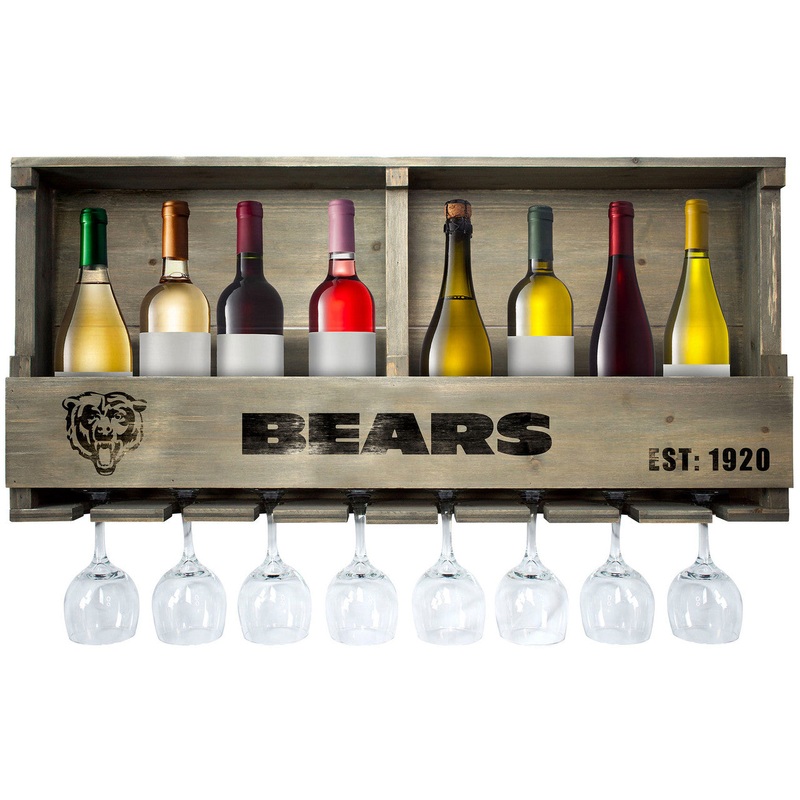 Chicago Bears Bar Shelf Reclaimed Wood