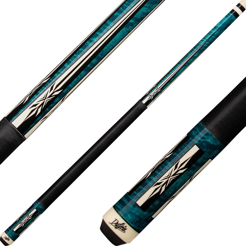 Dufferin D-360 Pool Cue – Teal and White