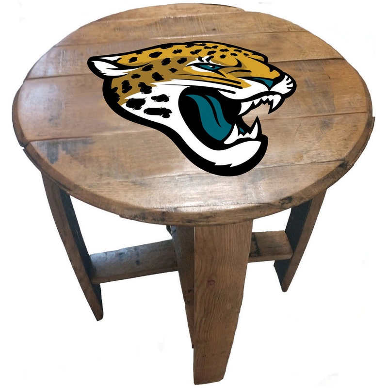 Jacksonville Jaguars Oak Barrel Table