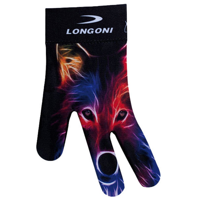 Longoni Billiards Glove Neon Wolf Left Bridge Hand