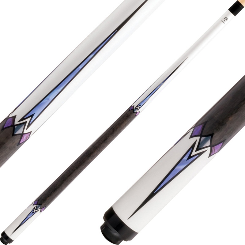 Lucky L75 Pool Cue – White Paint with Grey Stain