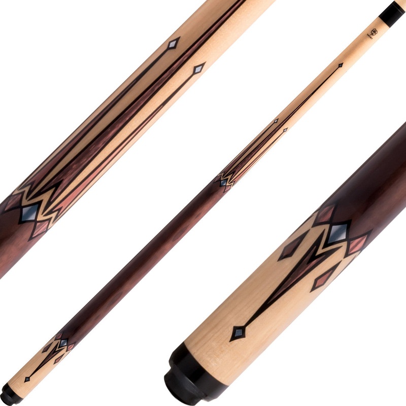 Lucky L76 Pool Cue – Natural with Brown Stain