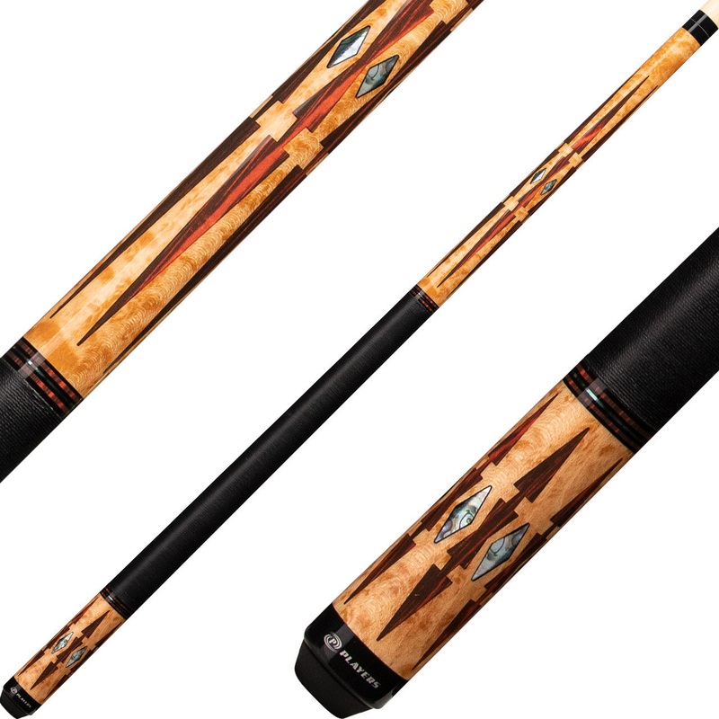 Players E2330 Exotic Series Pool Cue – Antique Maple and Cocobolo with Mother of Pearl