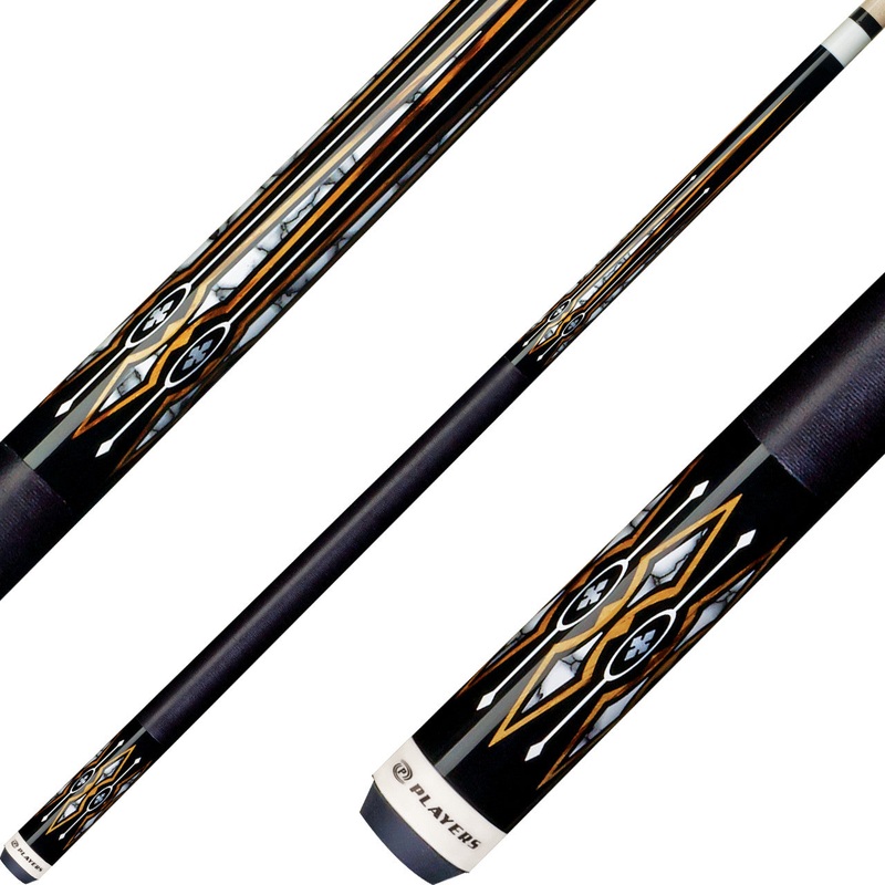 Players G4135 Graphic Series Pool Cue – Black with White Recon Graphic
