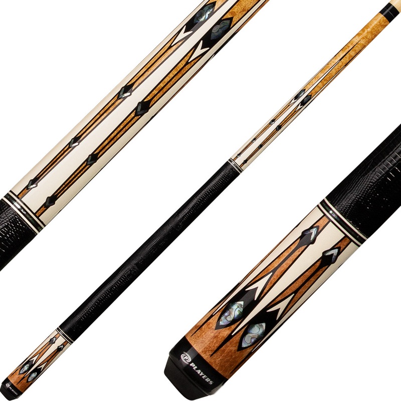 Players G4140 Graphic Series Pool Cue – Antique Maple with Bone and Mother of Pearl Points