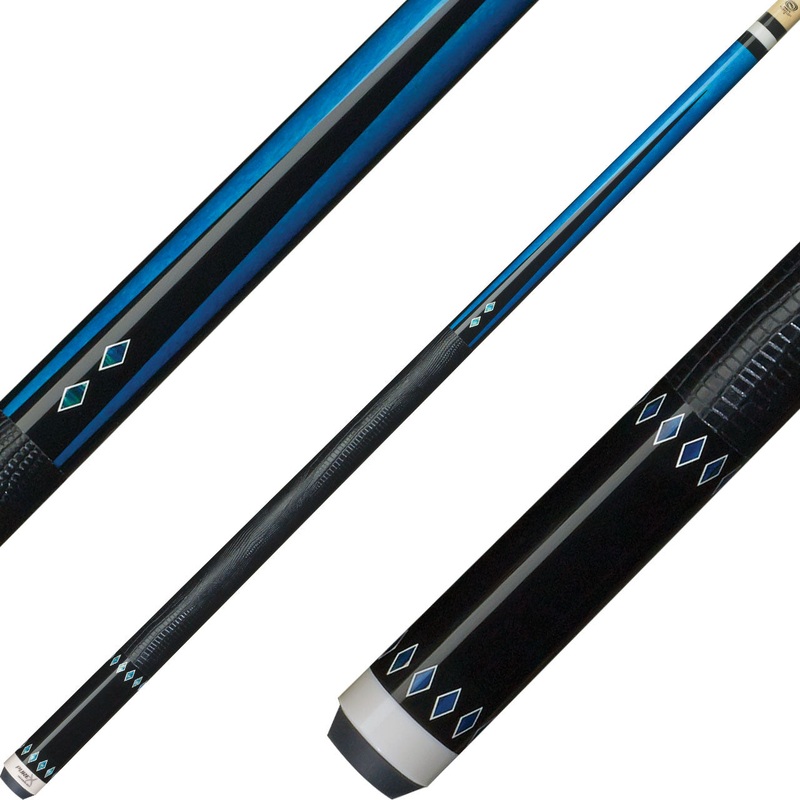 Pure X HXT32 Cue – Teal Birdseye Maple with Black Points