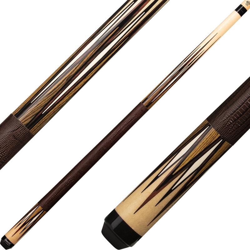 Pure X HXTE14 Cue – Natural Birdseye Maple with Cocobolo, Bocote and Ivory Graphics