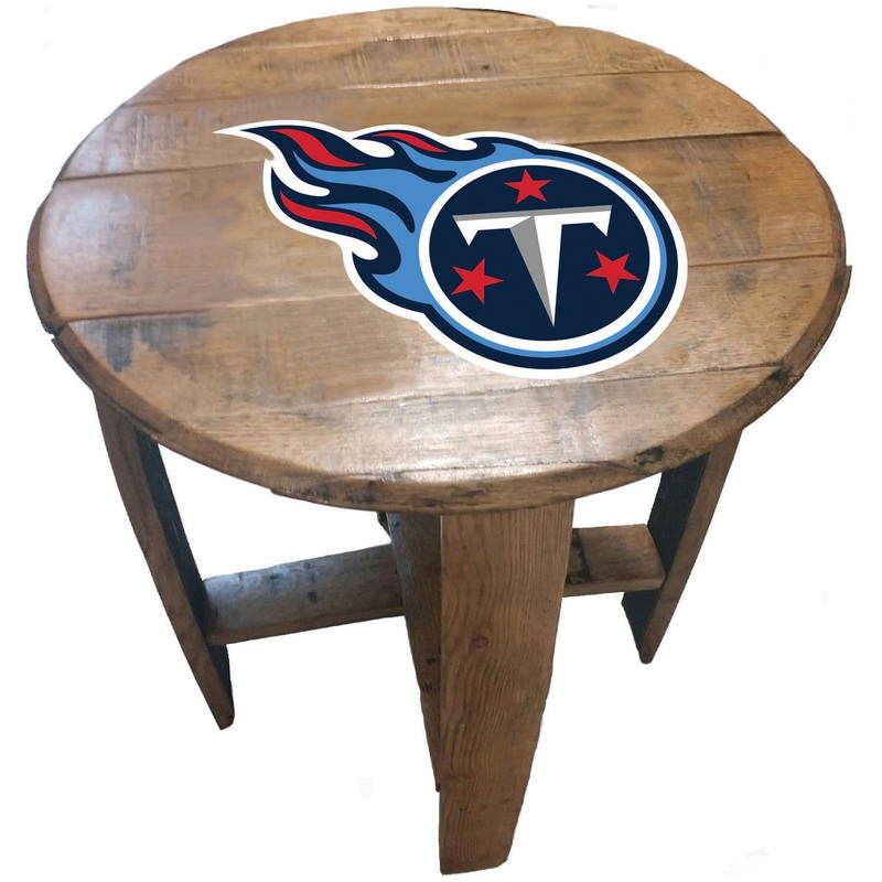 Tennessee Titans Oak Barrel Table