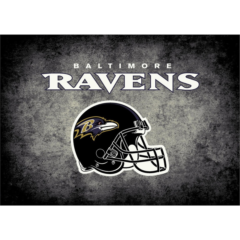 Baltimore Ravens Rug Distressed