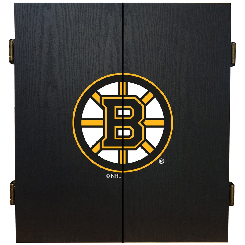 Boston Bruins Dartboard Cabinet Set Fan’s Choice