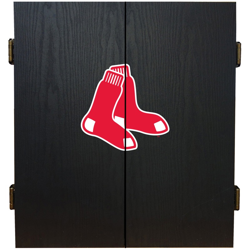 Boston Red Sox Dartboard Cabinet Set Fan’s Choice