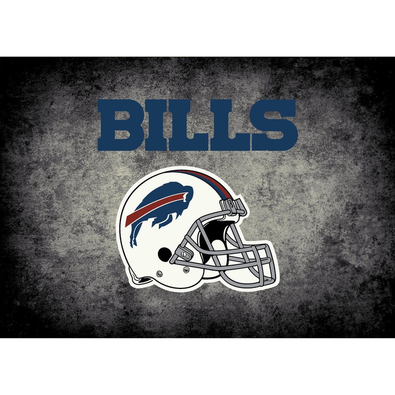 Buffalo Bills Rug Distressed