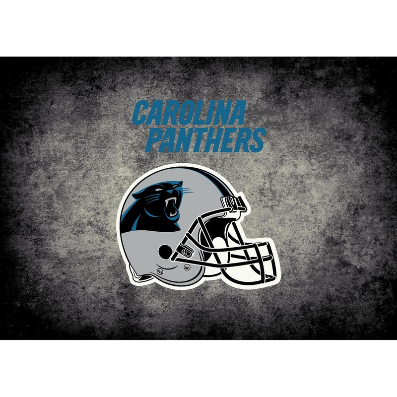 Carolina Panthers Rug Distressed