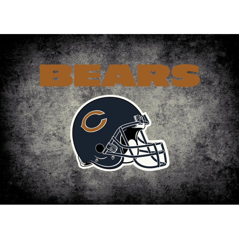 Chicago Bears Rug Distressed