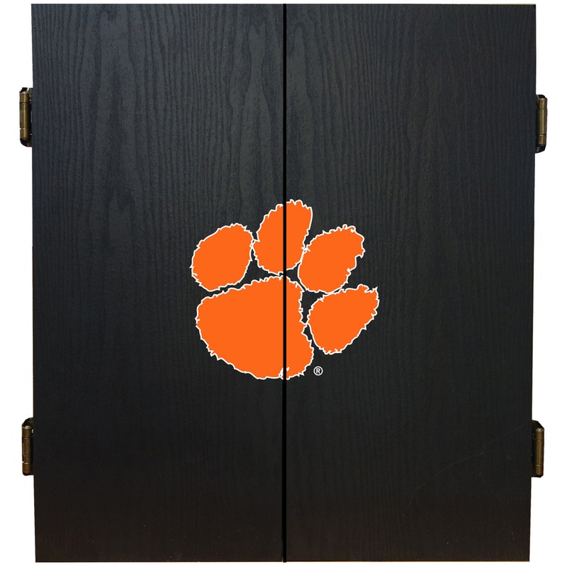 Clemson University Dartboard Cabinet Set Fan’s Choice