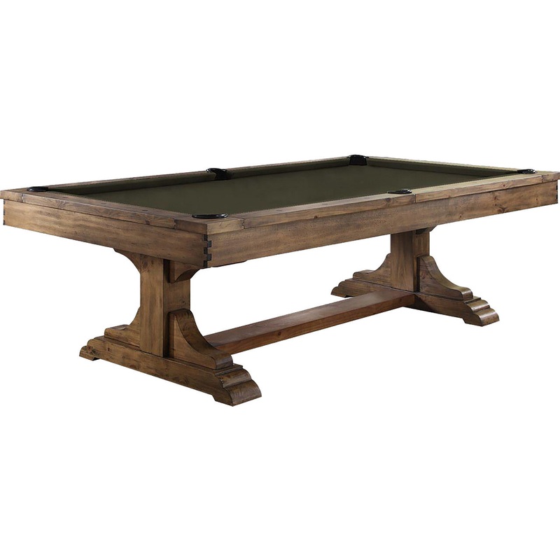 Dallas 8 Foot Pool Table Pine Antique Honey
