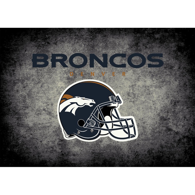 Denver Broncos Rug Distressed