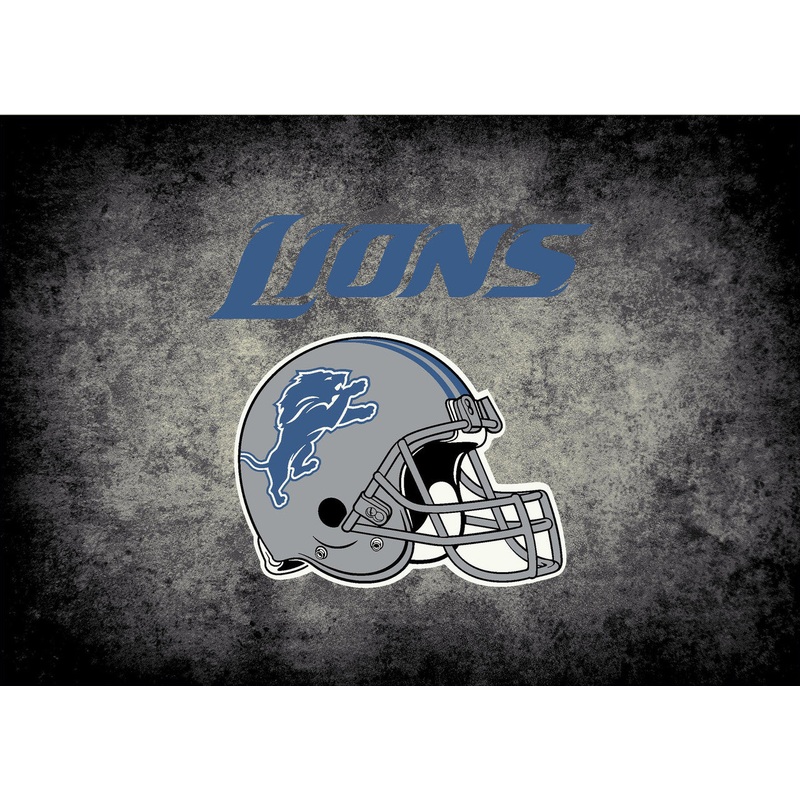 Detroit Lions Rug Distressed