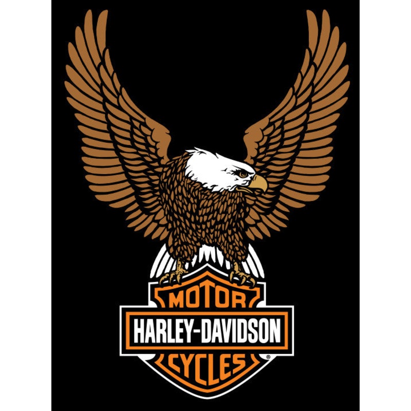 Harley Davidson Pool Table Felt  Eagle Bar and Shield