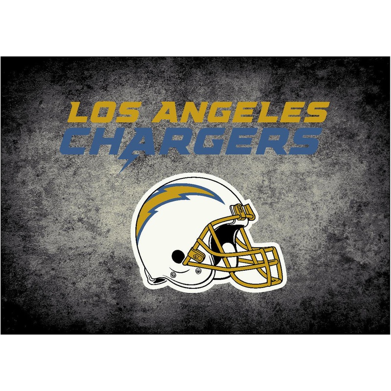 Los Angeles Chargers Rug Distressed