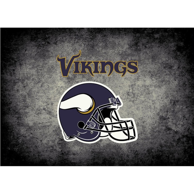 Minnesota Vikings Rug Distressed