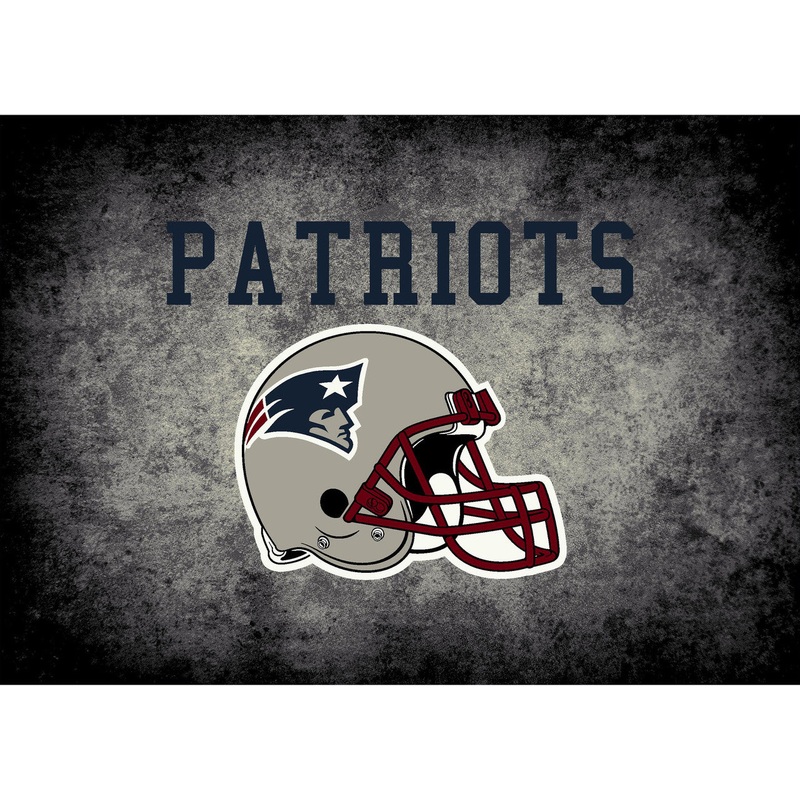 New England Patriots Rug Distressed