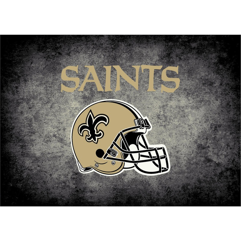 New Orleans Saints Rug Distressed