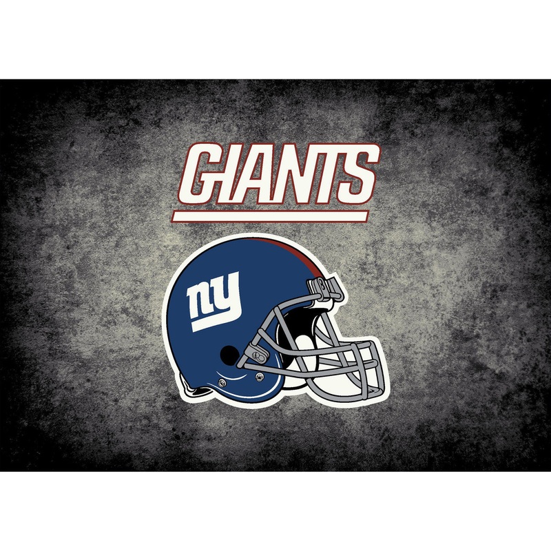 New York Giants Rug Distressed