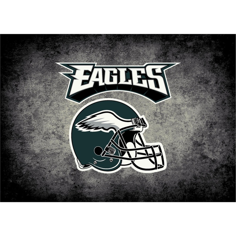 Philadelphia Eagles Rug Distressed