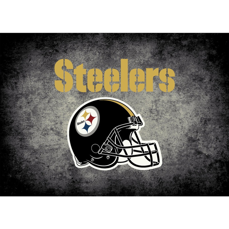 Pittsburgh Steelers Rug Distressed