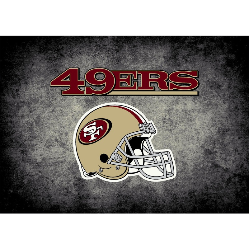 San Francisco 49ers Rug Distressed
