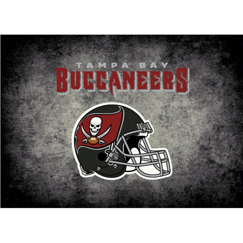 Tampa Bay Buccaneers Rug Distressed