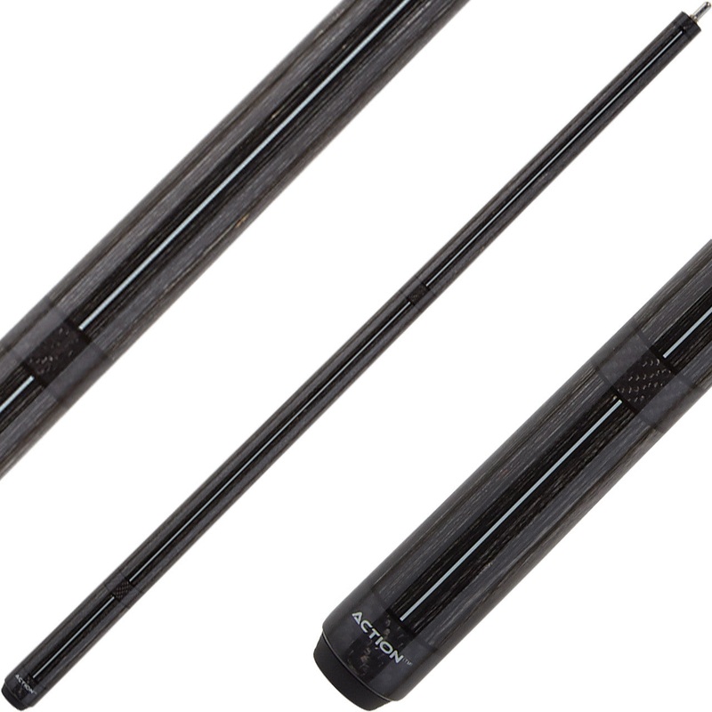 Action ACCF02 Pressed Wood Cue – Grey with White Stripe