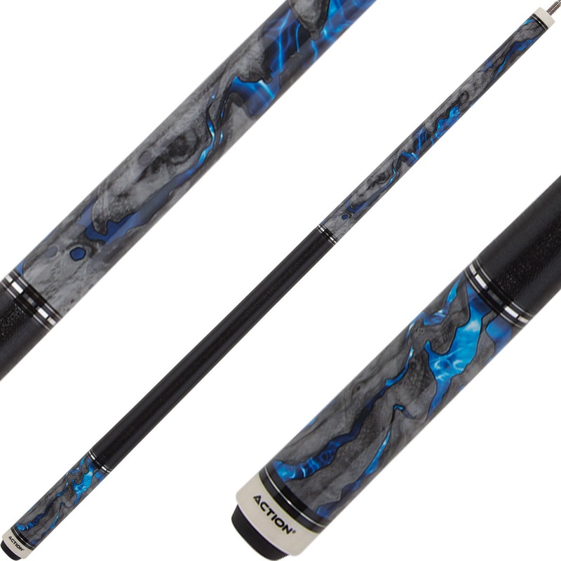 Action ACT158 Fractal Cue – Grey with Blue Resin